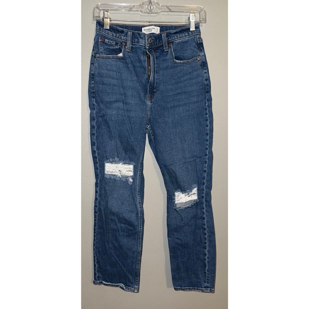 Abercrombie & fitch curve love the ankle straight ultra high rise 4/27 #714